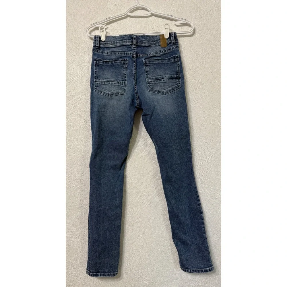 Departwest Tripp Taper Jeans Youth Size 16 Medium Wash Stretch Denim School